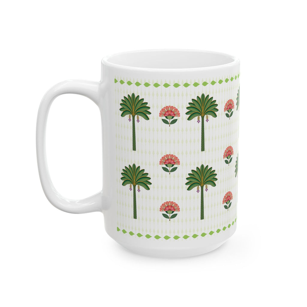 Palm Grove Folk Art Mug