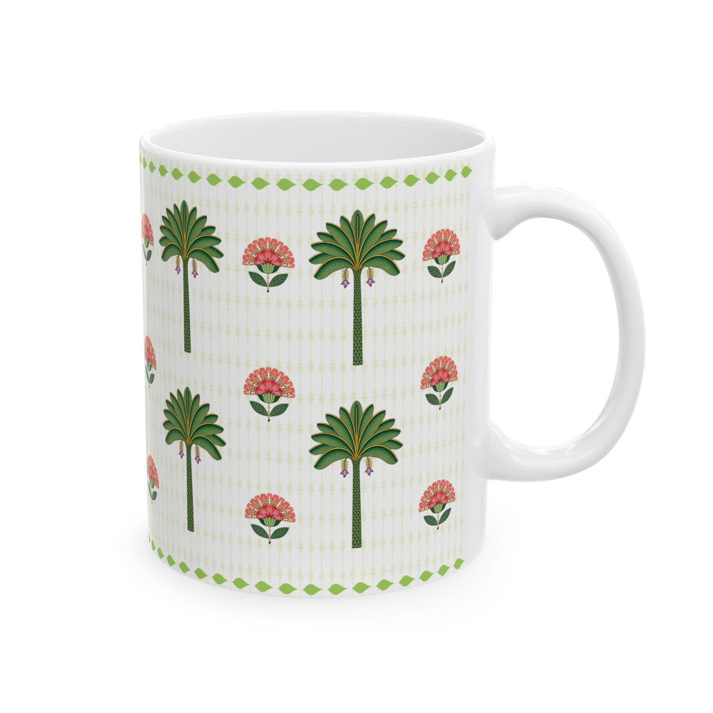 Palm Grove Folk Art Mug