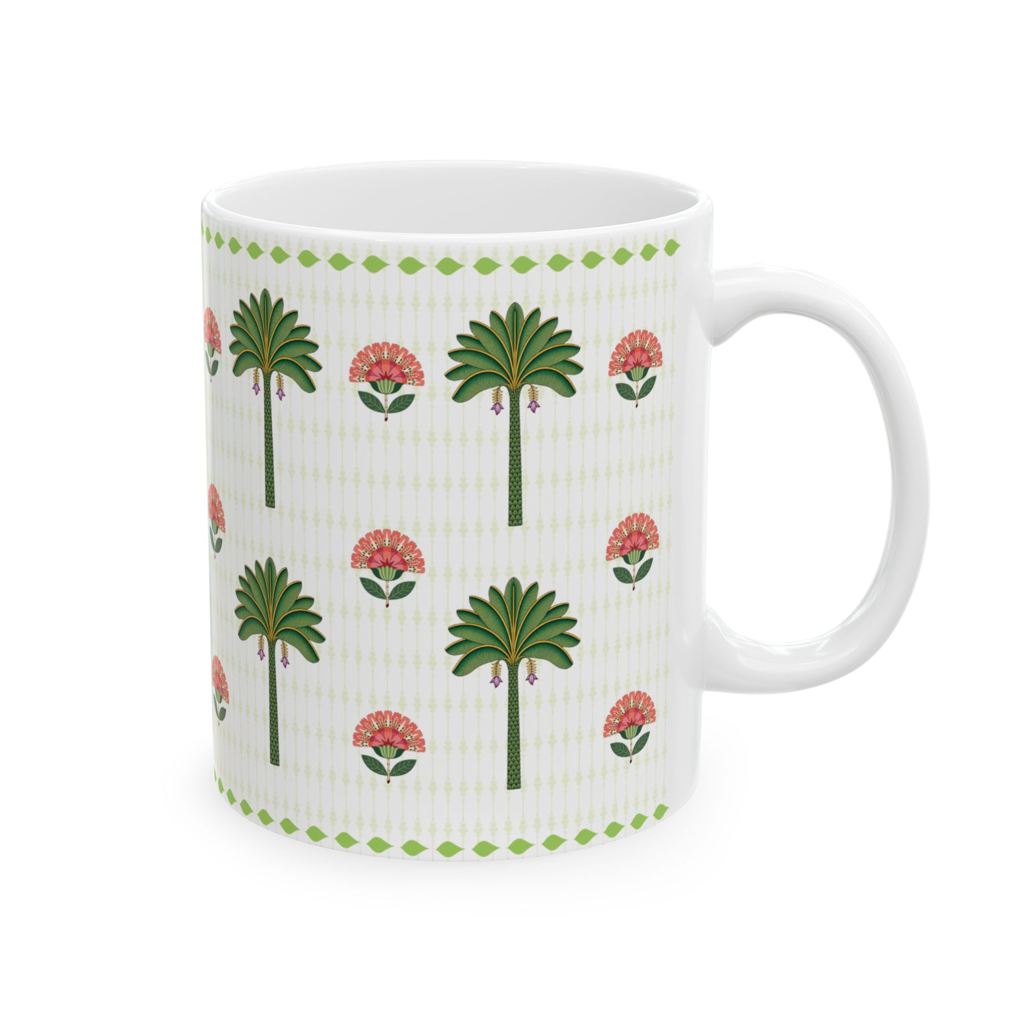 Palm Grove Folk Art Mug