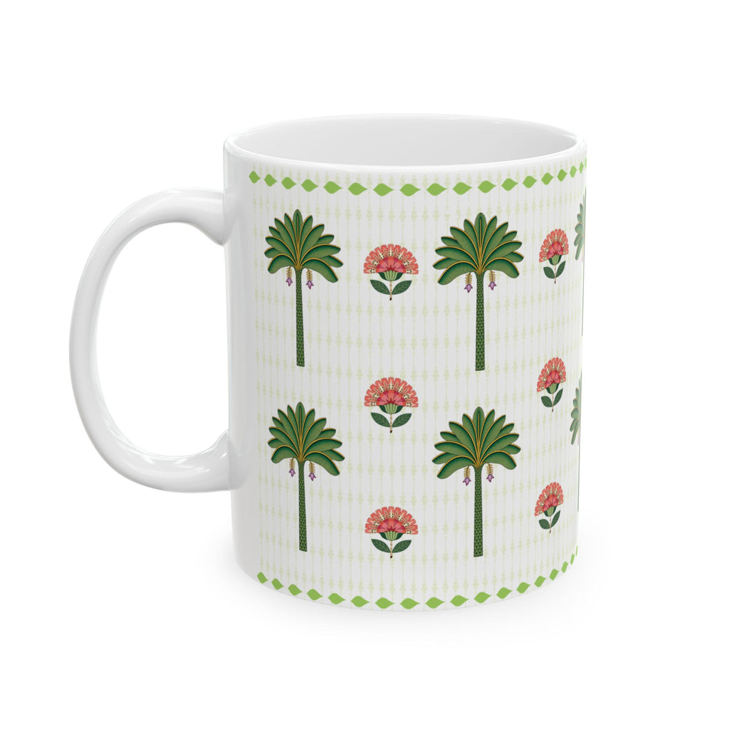 Palm Grove Folk Art Mug