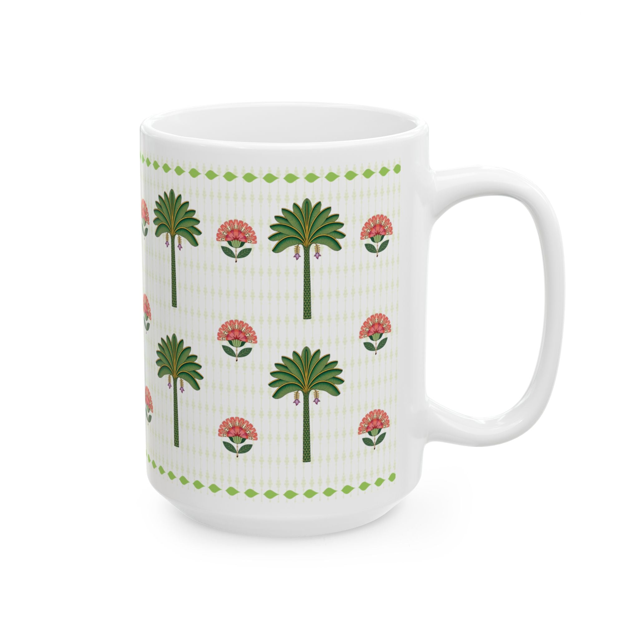 Palm Grove Folk Art Mug