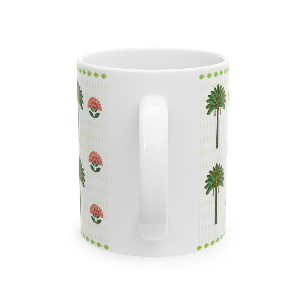 Palm Grove Folk Art Mug