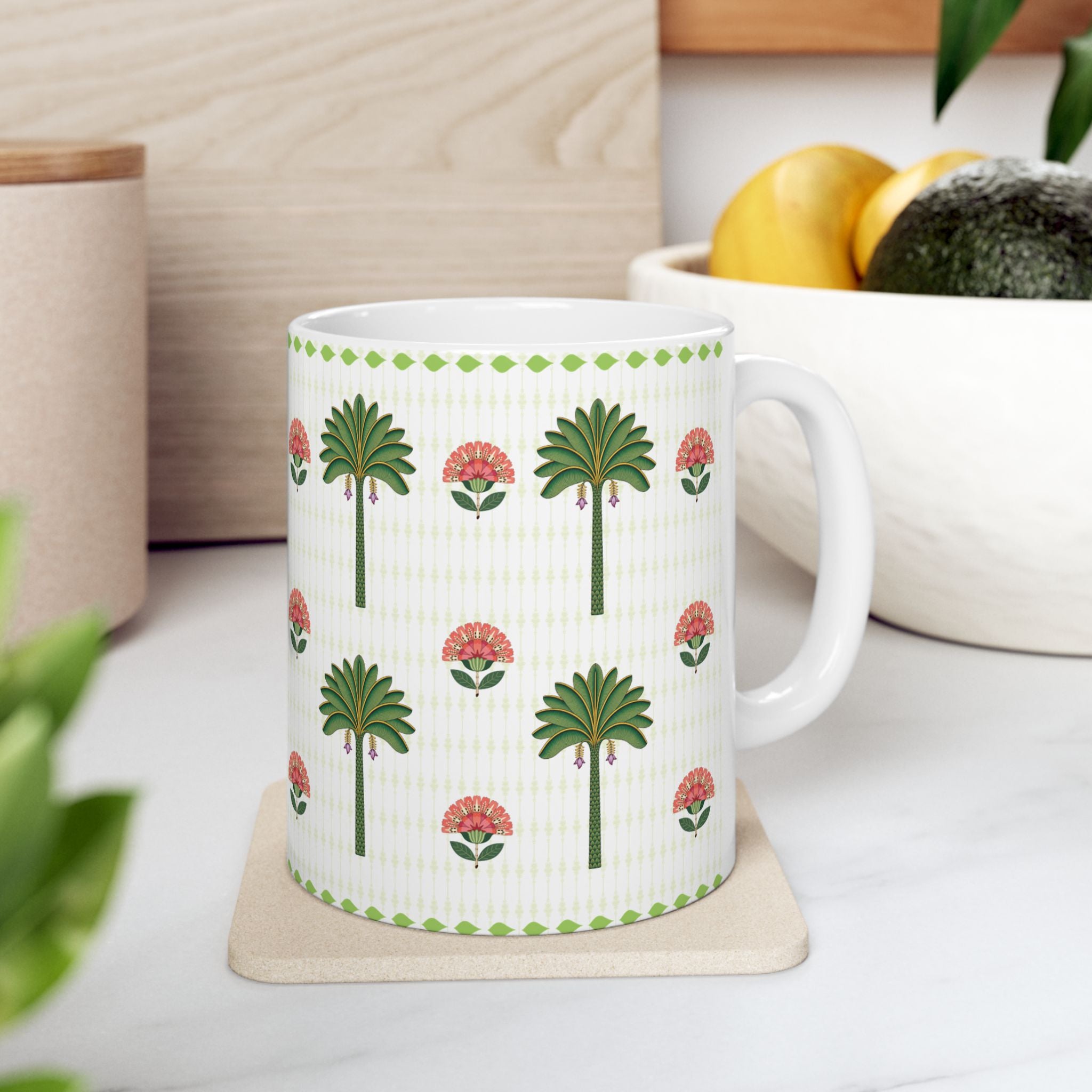 Palm Grove Folk Art Mug
