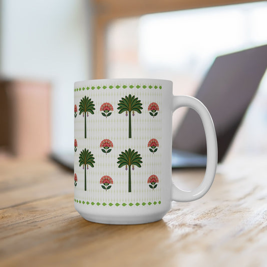 Palm Grove Folk Art Mug