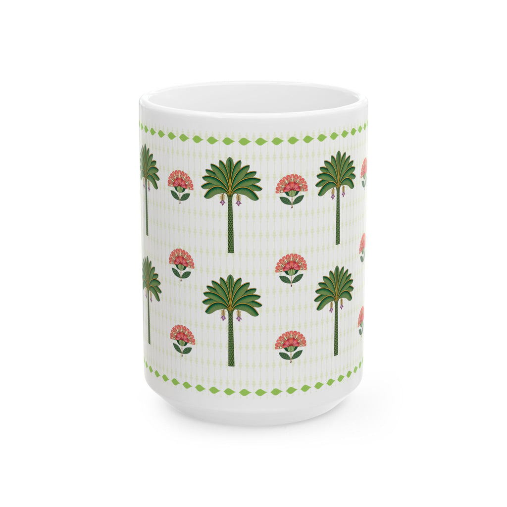 Palm Grove Folk Art Mug