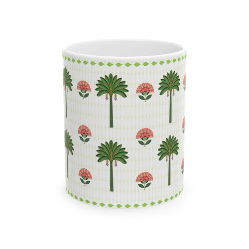 Palm Grove Folk Art Mug